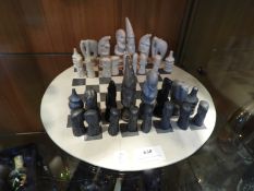 Ethnic Carved Chess Set