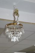 Small Chandelier with Crystal Drops