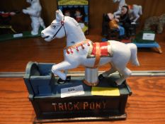 Reproduction Cast Iron Money Box - Trick Pony