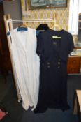 Italian Dolce Vita White Dresses Size: 42, and Blue Dress & Jacket Size: 14