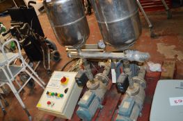 Twin Water Pump System with Two Accumulators and