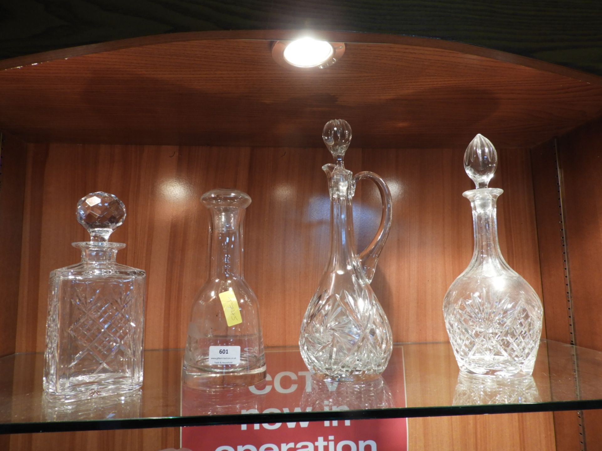 Four Cut Glass Decanters