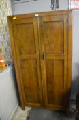1930's Oak Double Wardrobe with Interior Fittings