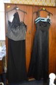 Two Yve London Black Evening Dresses Sizes Small and Large