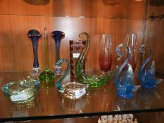 Murano Glass Vases, Swans, etc.