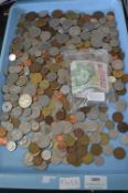 Tray Lot of British and Foreign Coinage, and Foreign Notes