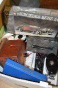 Box of Old Photographic Equipment and Old Cameras