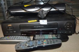 JVC Video Recorder and a Sky HD Box with Remotes