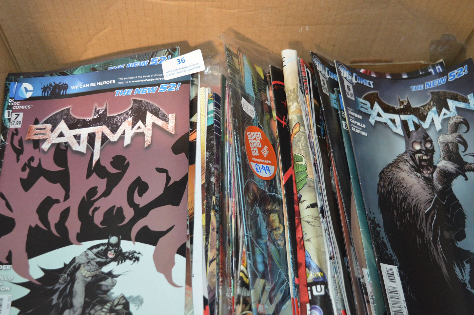 Collection of Batman Comics and Marvel Thunderbolt