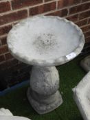 Circular Birdbath on Acanthus Leaf Pedestal