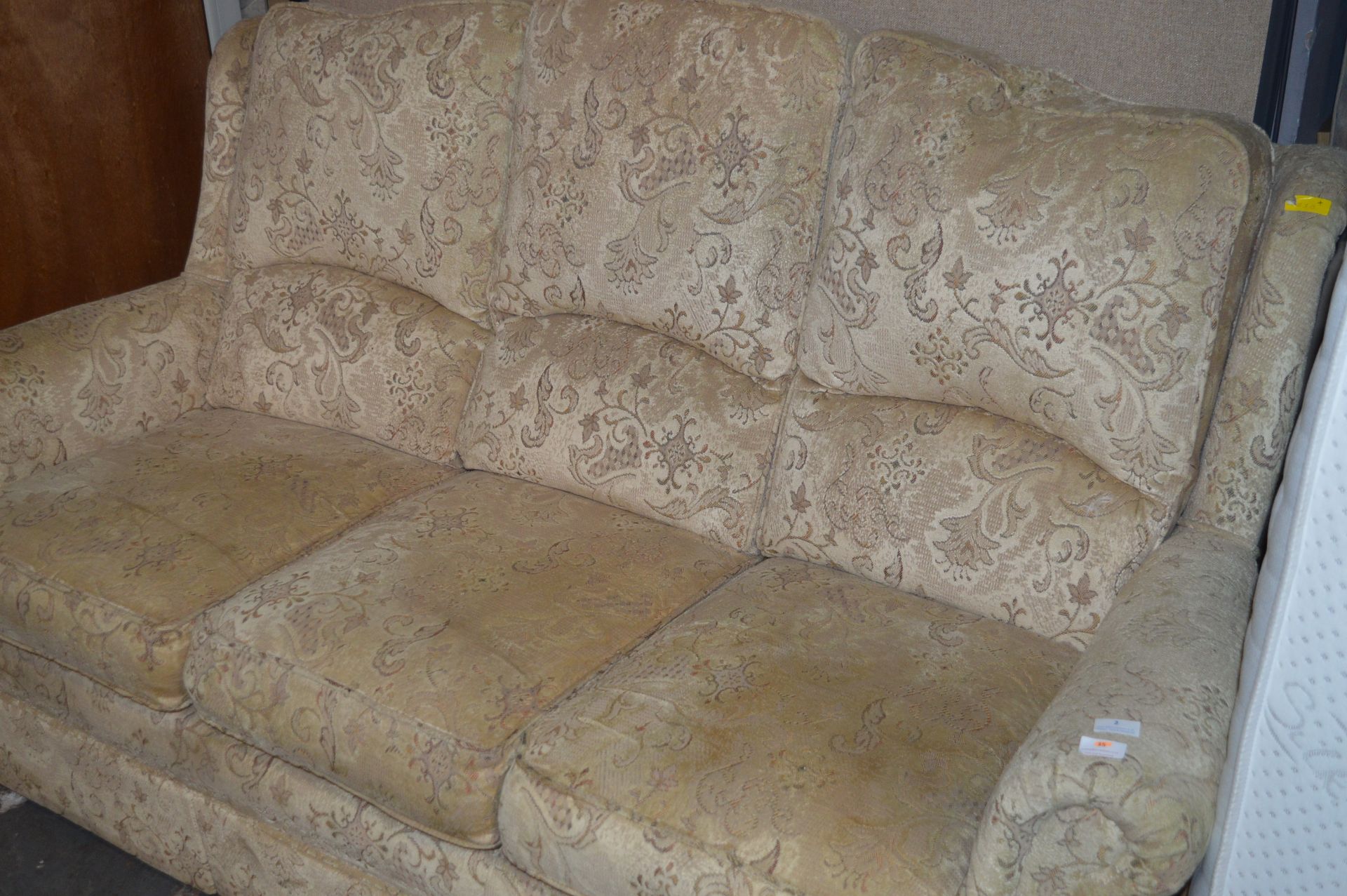 Three Seat Upholstered Settee