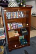 Mahogany Effect Three Shelf Bookcase