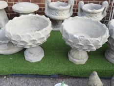 Pair of Shell Design Garden Planters