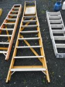 *Set of Bratts Fiberglass Eight Tread Platform Steps