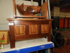 *Decorative Carved Fish, Bookrack, and a Small Chest