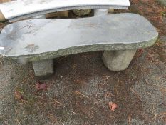 *Carved Granite Bench