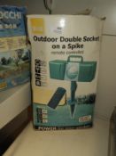 *B&Q Outdoor Double Spike Socket