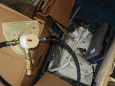 *Box Containing Bottle Gas Change Over Valve, Component Trays, Laboratory Taps, etc.