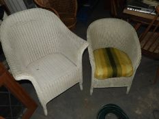 *Two Lloyd Loom Style Chairs