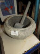 *Stone Water Bowl and Ladle