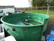 *Large 1760 Gallon Fiberglass Tank with Bottom Drain (comprising two halves bolting together)