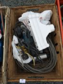 *Box Containing Gutter Fittings, Electrical Cable, Makita Grinder, etc.