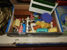 *Box Containing Assorted Children's Toys Including Dogs, Horses, etc.