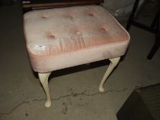 *Pink Dralon Upholstered Dressing Table Stool