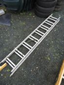 *Sixteen Rung Aluminium Double Extending Ladder