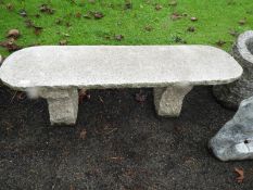 *Hand Carved Granite Bench