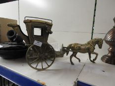 *Brass Horse and Carriage