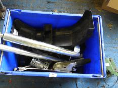 *Box of Trailer Accessories; Towing Hitches, Jockey Wheels, Mud Guards, etc.