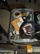 *Box Containing Assorted Electrical Cable, Pressure Washer Pipes, Metpost Block, Self Tappers, etc..