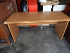 *Office Desk In Light Wood Finish
