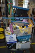 Cage Lot of Household Goods, New Items, Cleaning P