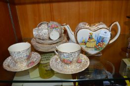 Vintage Tea Set with Heart Shaped Teapots - 20 Pie