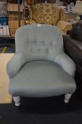 Painted Victorian Nurses Chair with Duck Egg Blue