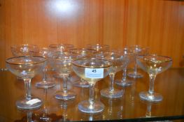 Twelve Vintage Babysham Glasses