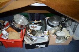 Three Boxes of Kitchenware - Dishes, Glassware etc
