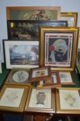 Large Quantity of Framed Pictures, Prints, Mirrors