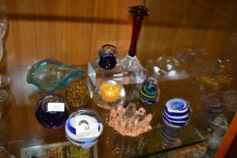 Glass Paperweights & Vases