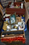 Three Boxes of Household Goods, Pottery, Ornaments