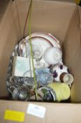 Box of Pottery and Glassware