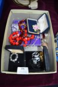 Box of Costume Jewelry etc
