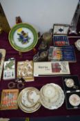 Decorative Pottery Items, Plates, Tea Set plus Pla