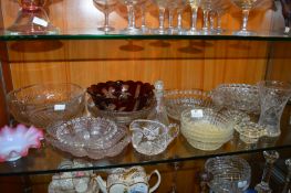 Cut Glass Bowls and Vases