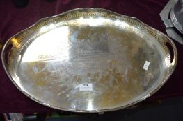 Large Plated Tray with Inscription