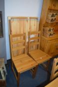 Ikea Pine Kitchen Table and Two Matching Chairs
