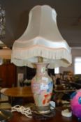 Oriental Style Floral Table Lamp