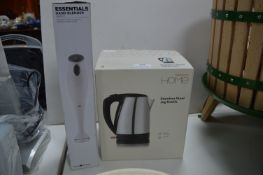 Boxed Stainless Steel Jug, Kettle and Hand Blender